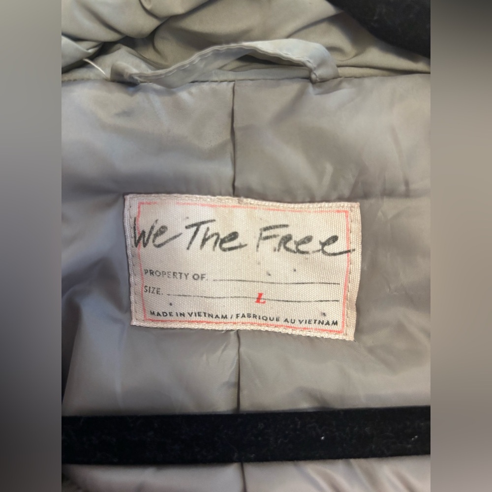 Free People Duvet Bomber Puffer in Sage Oversized Slouchy size Large - Picture 4 of 6